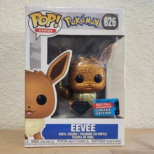 Funko Pop! Pokemon Eevee 626 Diamond 2021 Fall Convention Exclusive w/ Protector